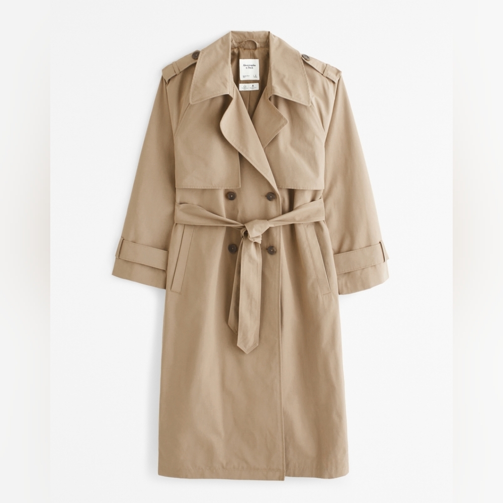 Abercrombie and Fitch Classic Trench Coat NWT